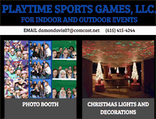 Tablet Screenshot of playtimesportsgames.com